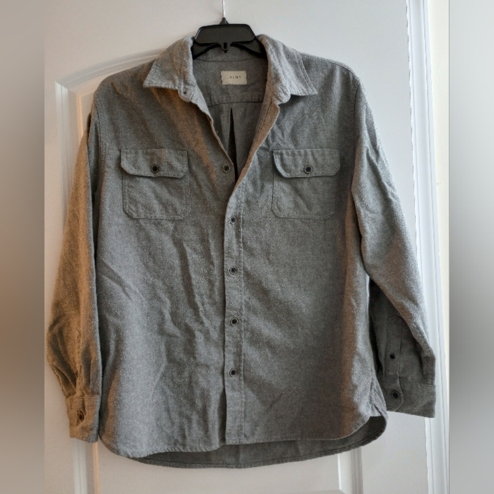 Jachs Mens Grey Full Button Shirt